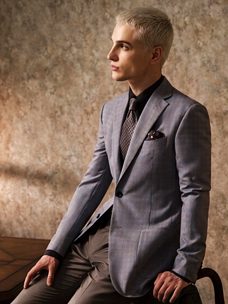 The Adler Burgundy Blue Suit
