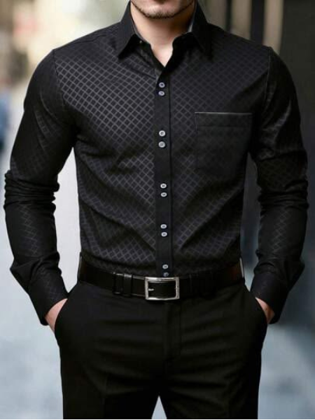 Premium Oxford Slim Fit Shirt - Navy Blue